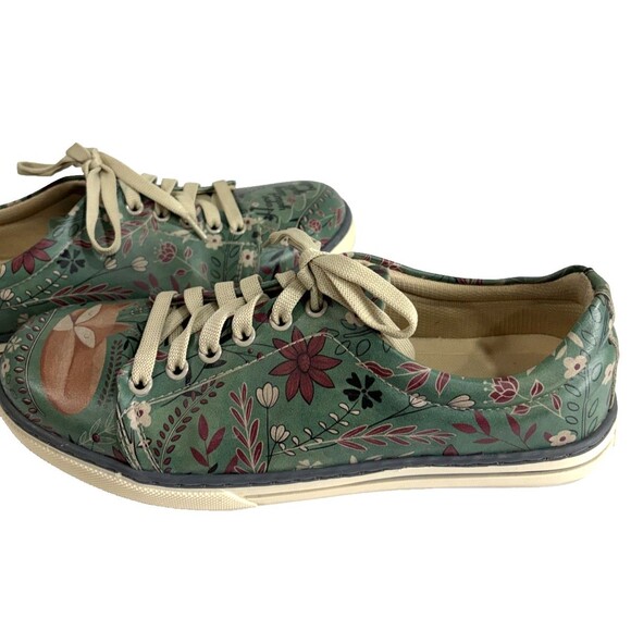 DOGO Shoes Women's Spirit Animal Vegan Leather Green Sneakers Sz 40 Sz 9 - Picture 4 of 9